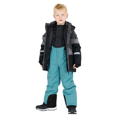 Zigzag Winter-Skihose ProvoW-PRO 10.000 (wasserdicht, atmungsaktiv, Schneefang) blaugrün Kinder